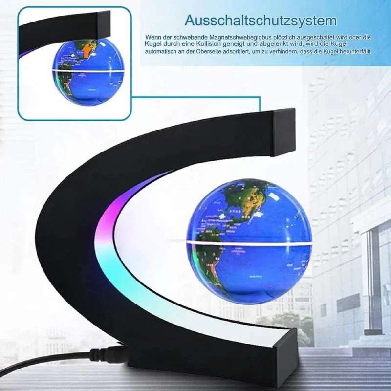 AstroGlobe LED-Weltkugel – Schwebende Globuslampe mit magnetischer Aufhängung