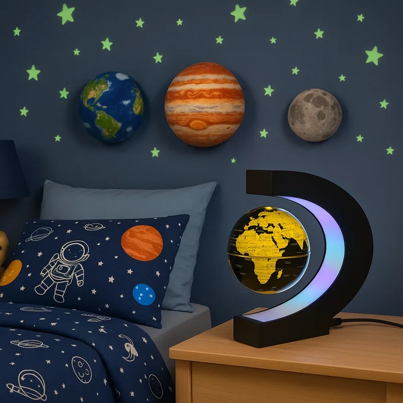 AstroGlobe LED-Weltkugel – Schwebende Globuslampe mit magnetischer Aufhängung