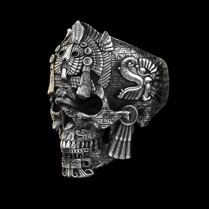 Totenkopf Noir aus Sterlingsilber | Skanto