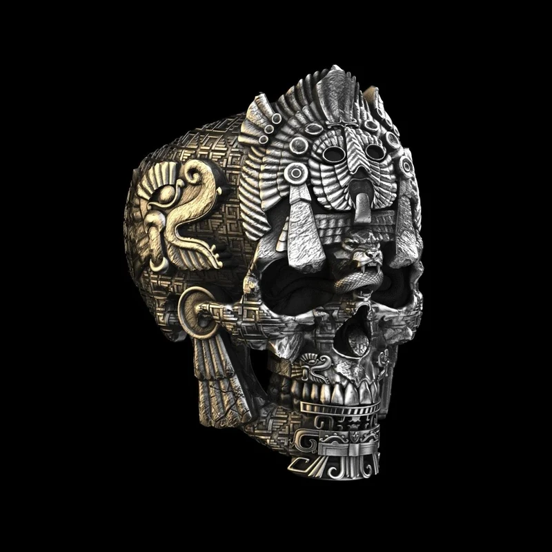 Totenkopf Noir aus Sterlingsilber | Skanto