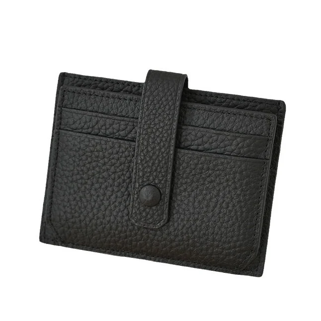 Stylischer Strukturierter Leder-Kartenhalter