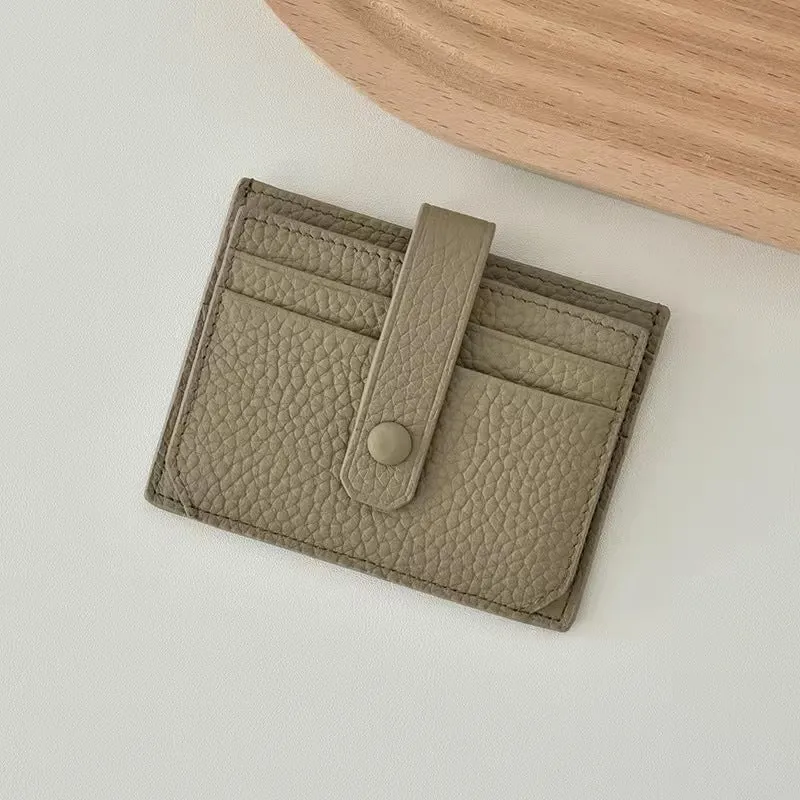 Stylischer Strukturierter Leder-Kartenhalter