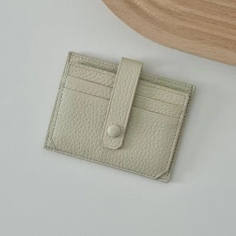 Stylischer Strukturierter Leder-Kartenhalter