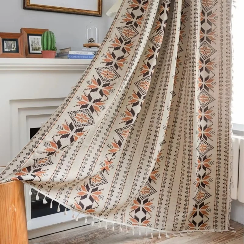 Skanto | Bohemian Geometrischer Halb-Verdunkelungsvorhang