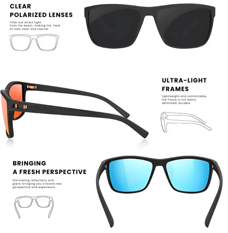 ZichtZeker 3-teiliges polarisiertes Sonnenbrillen-Set – UV400 Schutz & Komfort