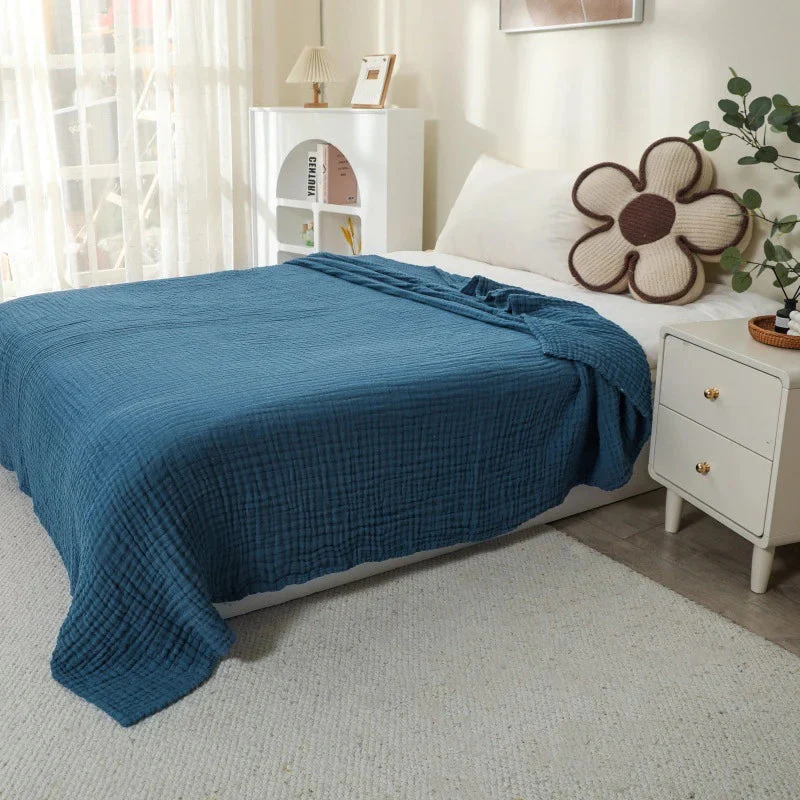 Skanto | CottonBreeze | Musselin-Decke 100% Baumwolle | 6-lagig, Atmungsaktiv & Leicht | Für Sofa & Bett