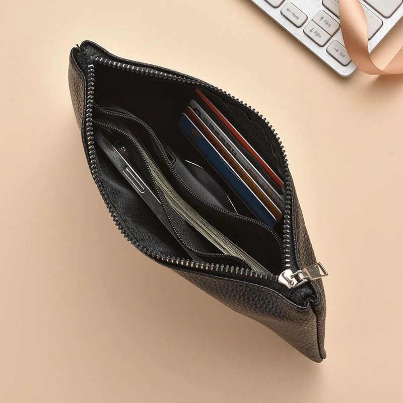 Premium Reißverschluss Leder Bleistiftetui
