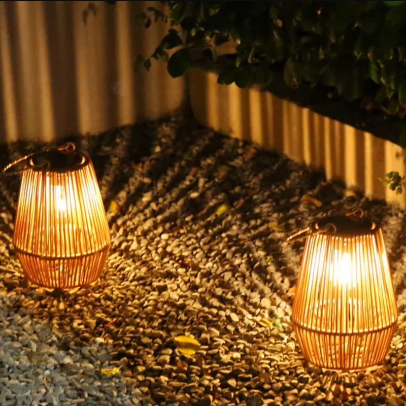 Solar-Rattan-Laterne Skanto