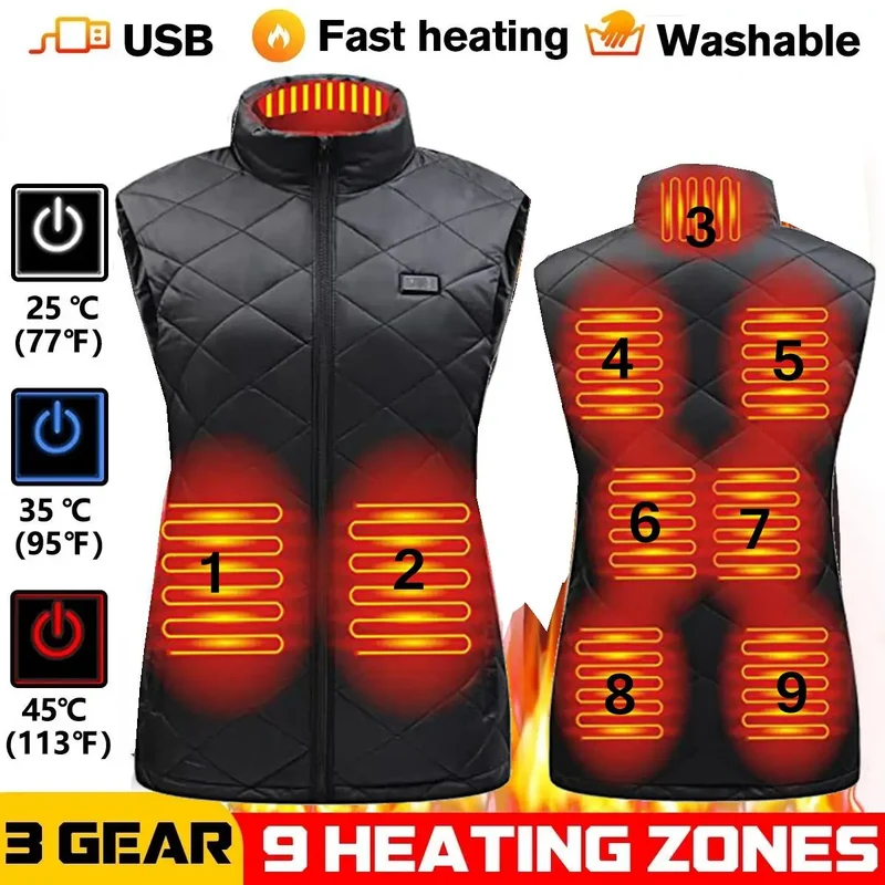 Skanto | ThermaBelle Beheizbare Damenweste | USB-Heizweste mit Infrarot-Technologie | Temperaturregulierend & leicht | Ideal für Herbst & Winter