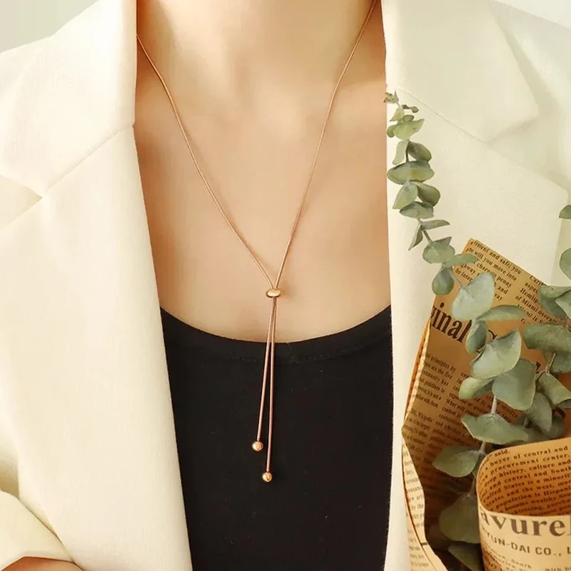 Skanto | Verstellbare Schlangenkette Lariat-Halskette