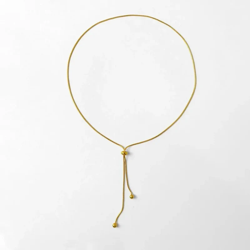 Skanto | Verstellbare Schlangenkette Lariat-Halskette