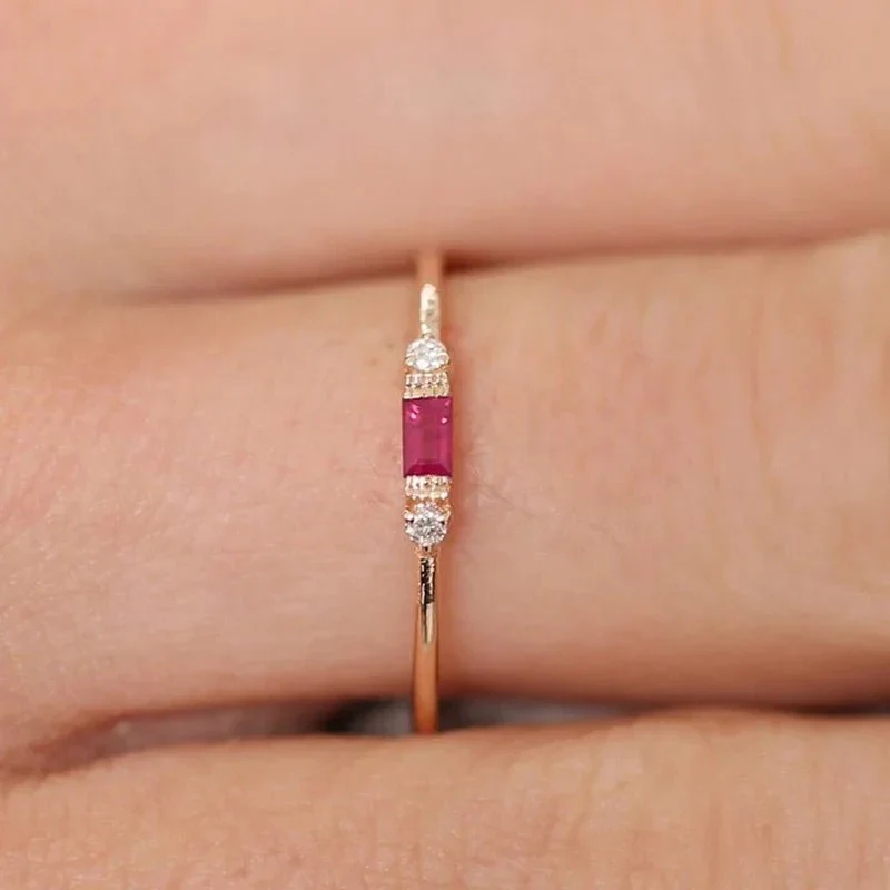 Skanto | Zierlicher & Baguette-Diamantring