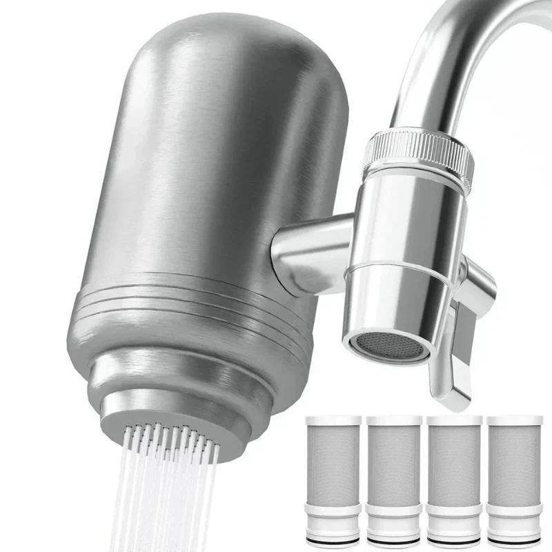 Skanto | Designer-Wasserfilter aus Edelstahl, ideal für moderne Interieurs