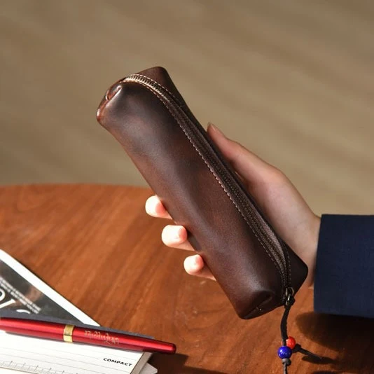Elegante Leder Bleistiftetui
