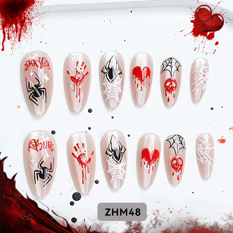 Halloween-Themen Press-On Nagelkollektion Brehn