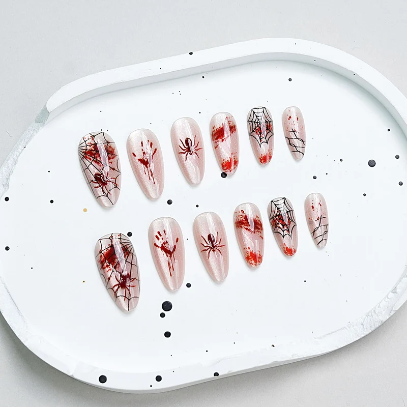 Halloween-Themen Press-On Nagelkunst Set Brehn