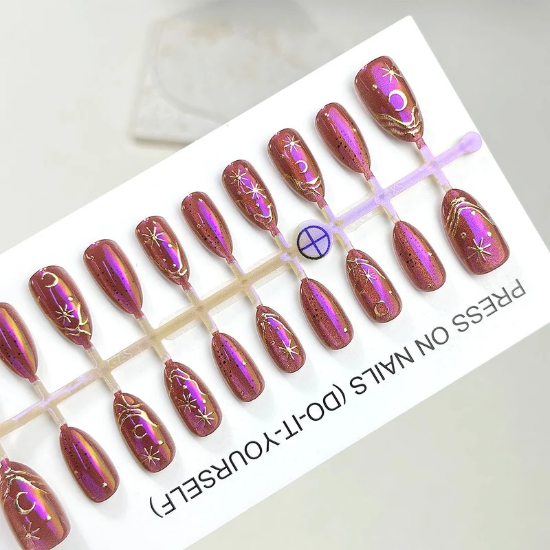Himmlisches Thema Press-On Nagelset Brehn