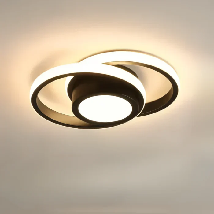 Moderne LED-Deckenlampe mit Doppelring-Design – Twilight Rings | Skanto