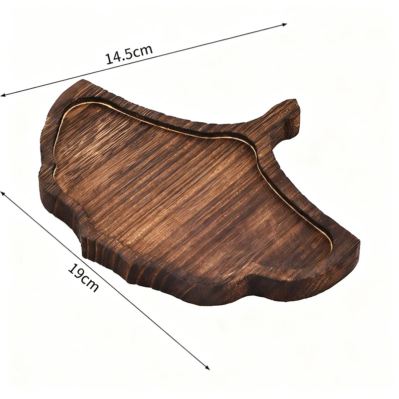 Holz-Serviertablett, Blattform, neuchinesisches Design