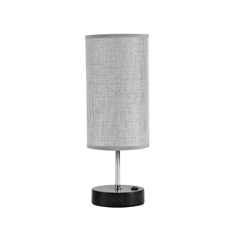 Tischleuchte USB, LED, dimmbar, Stoff