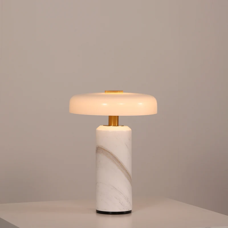Tragbare Tischleuchte, Marmor, LED, Touchschalter