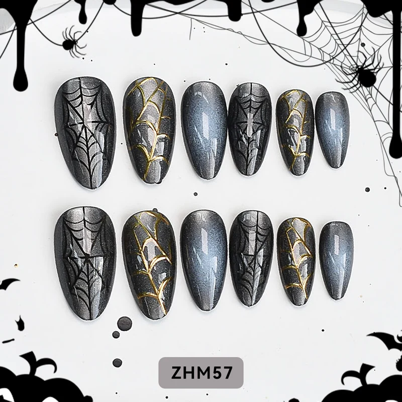 Halloween-Themen Künstlerische Press-On Nägel Set Brehn