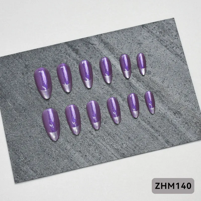 Künstlerisches Press-On-Nagelset mit Kirschblütenmuster Brehn