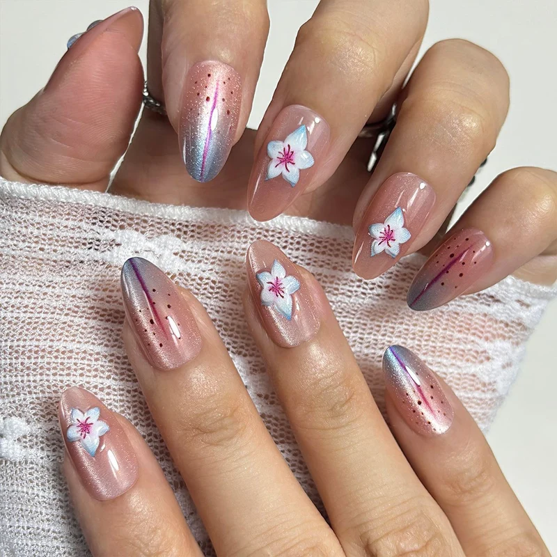 Künstlerisches Press-On-Nagelset mit All-Größen-Abdeckung Brehn