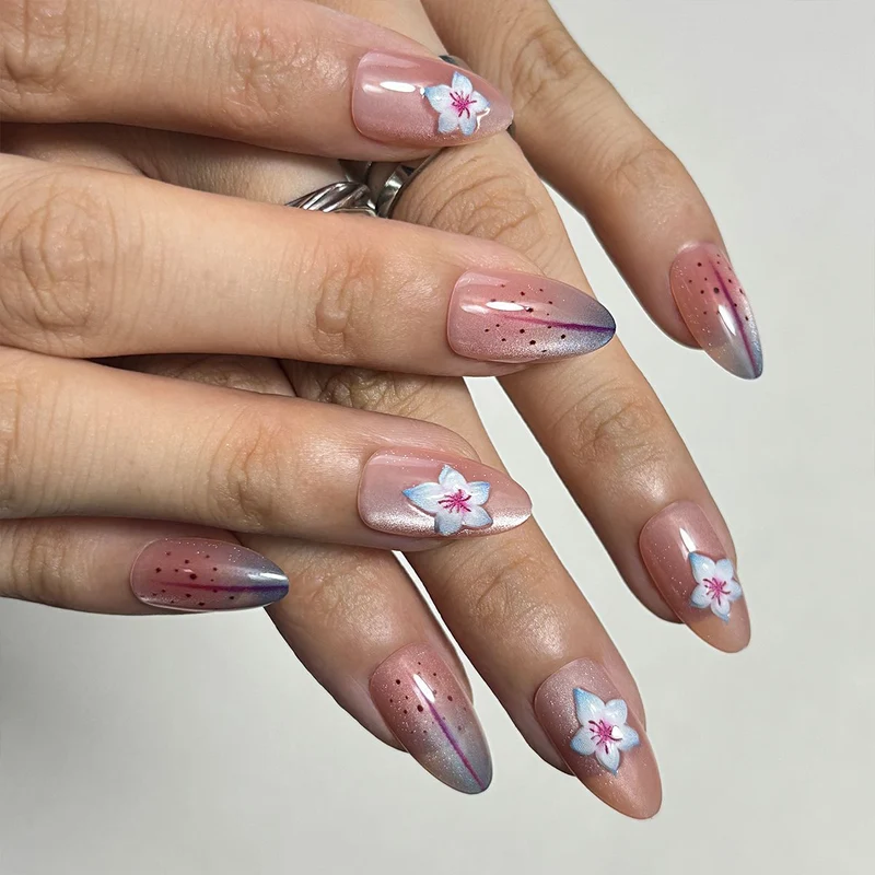 Künstlerisches Press-On-Nagelset mit All-Größen-Abdeckung Brehn