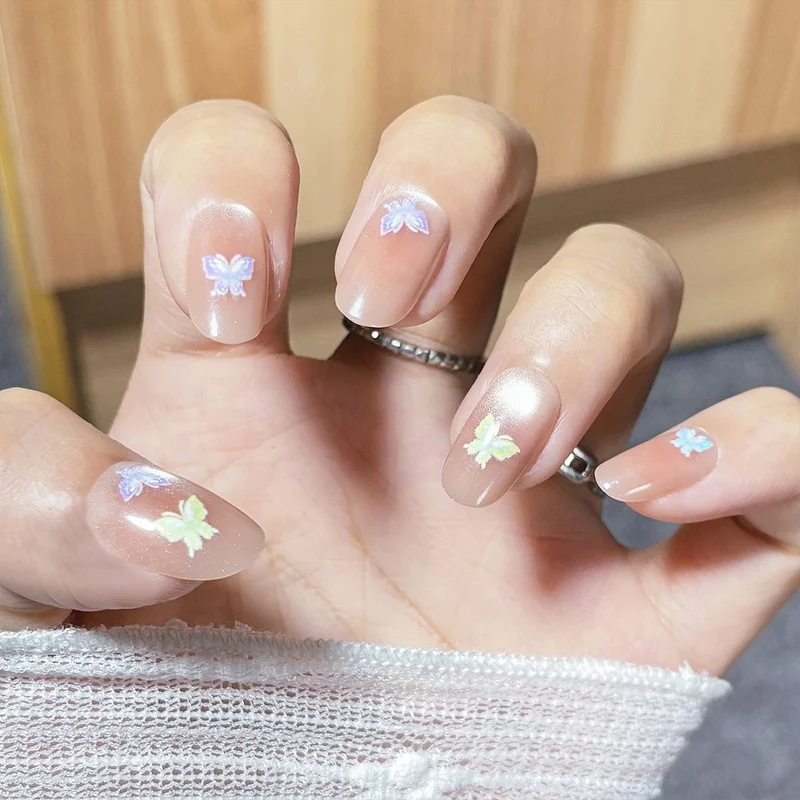 Künstlerisches Press-On Nagelset Brehn
