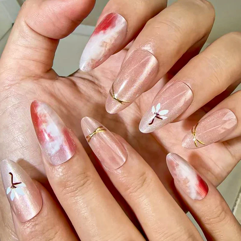 Künstlerische Press-On Nagelkollektion Brehn