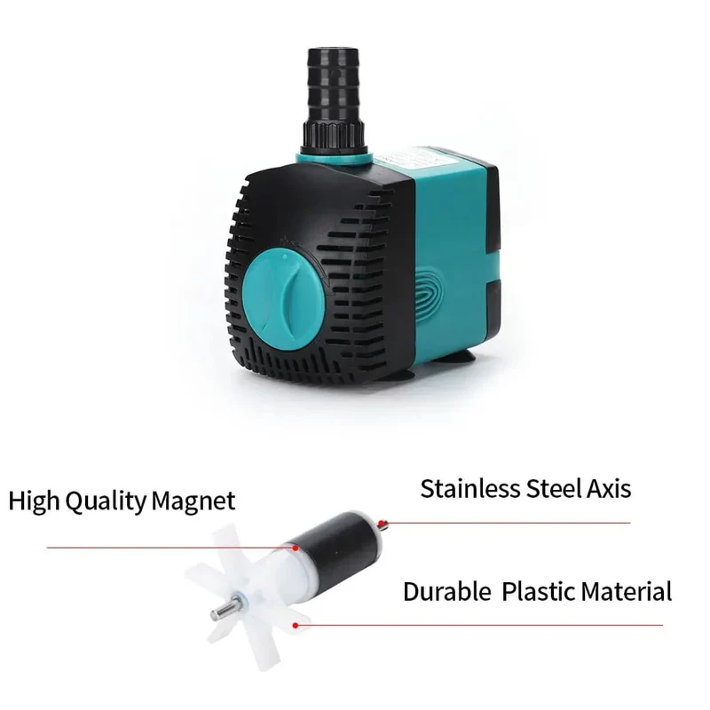 3-60W Ultra-leise Tauchwasserpumpe für Brunnen, Fischteich, Aquarium – Filterpumpe 220V-240V/110V | Skanto