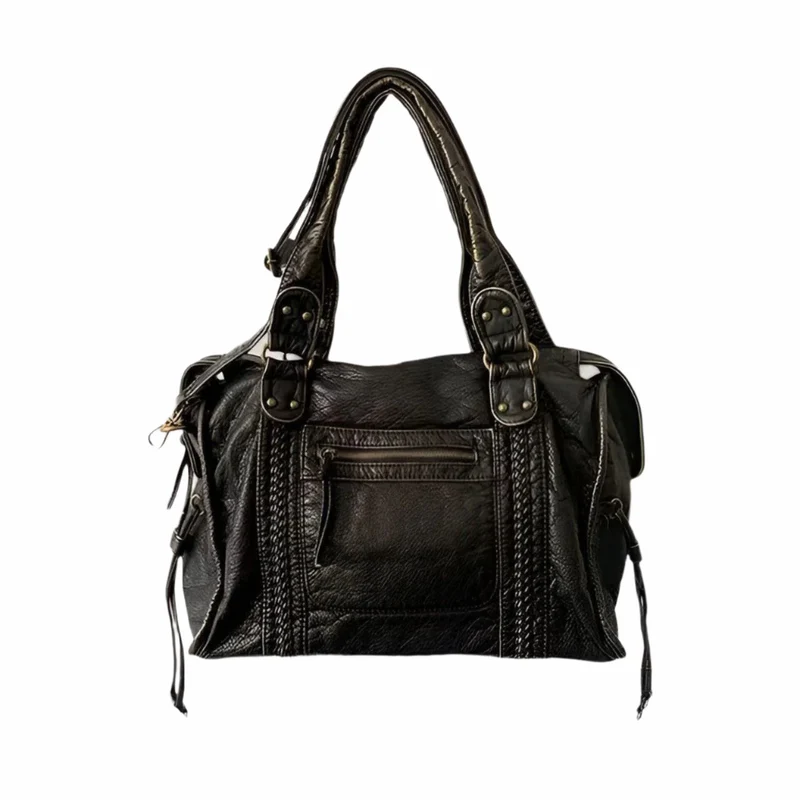 Schultertasche aus echtem Leder – Hochwertig & Elegant | Perfekt für Alltag & Büro | Skanto