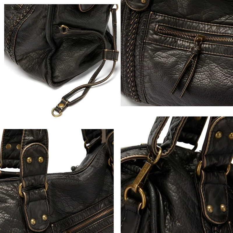 Schultertasche aus echtem Leder – Hochwertig & Elegant | Perfekt für Alltag & Büro | Skanto