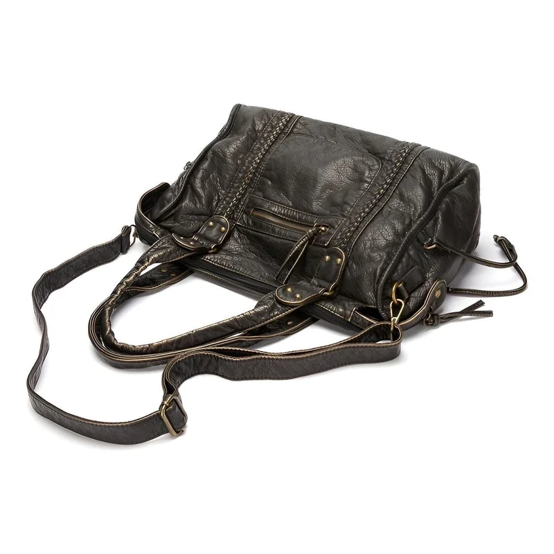 Schultertasche aus echtem Leder – Hochwertig & Elegant | Perfekt für Alltag & Büro | Skanto