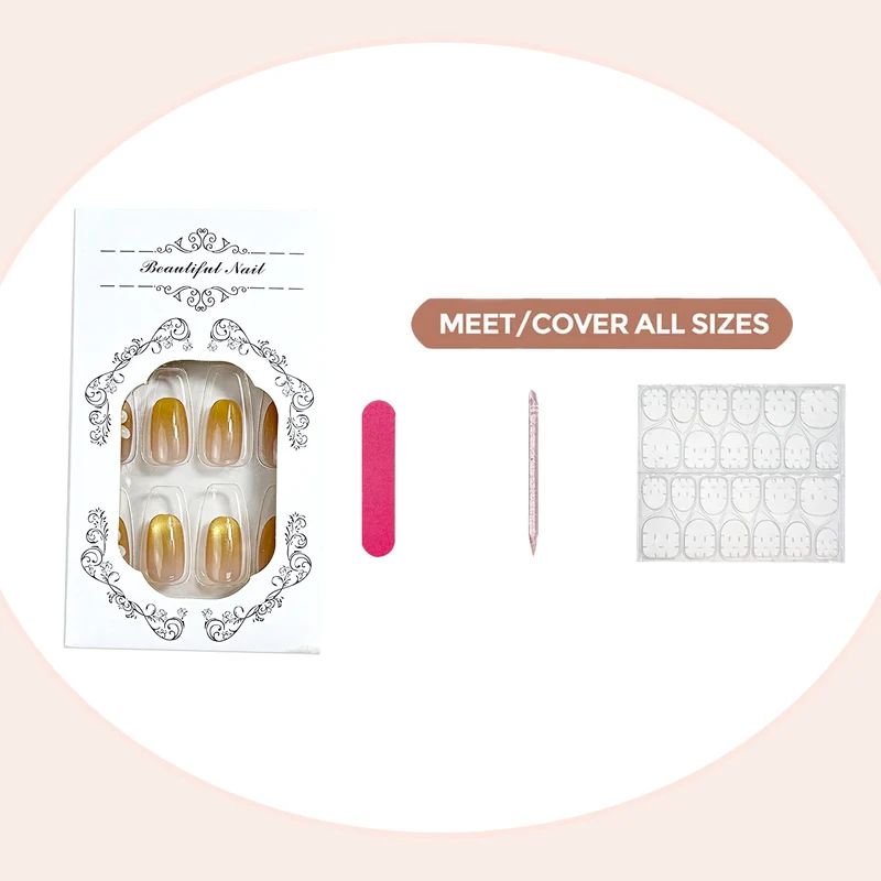 Floral Gradient Press-On Nail Set Brehn