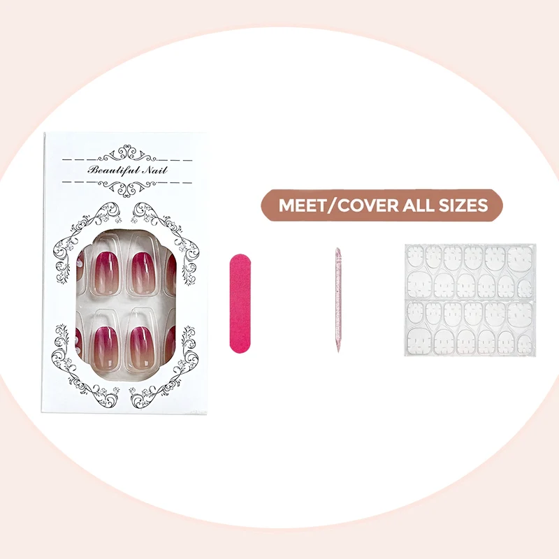 Floral Gradient Press-On Nail Set Brehn