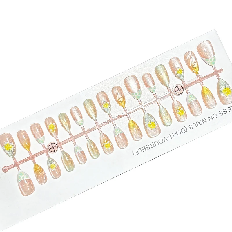 Florale Kunst Press-On Nagelspitzen Brehn