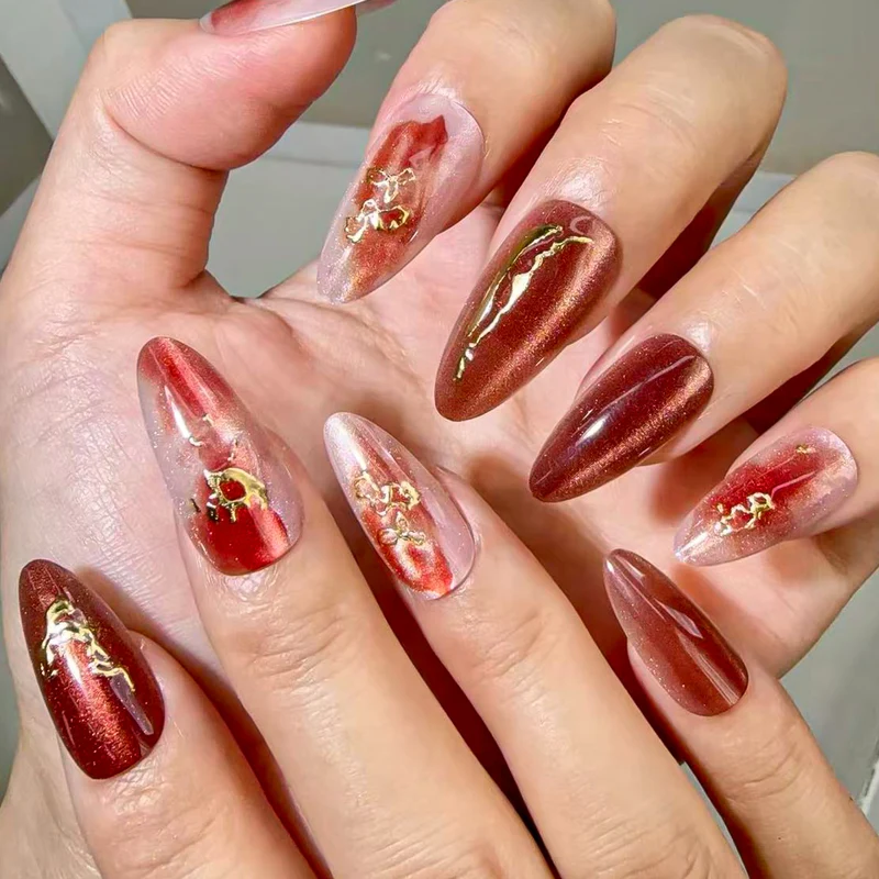 Künstlerische dekorative Press-On-Nagelspitzen Brehn