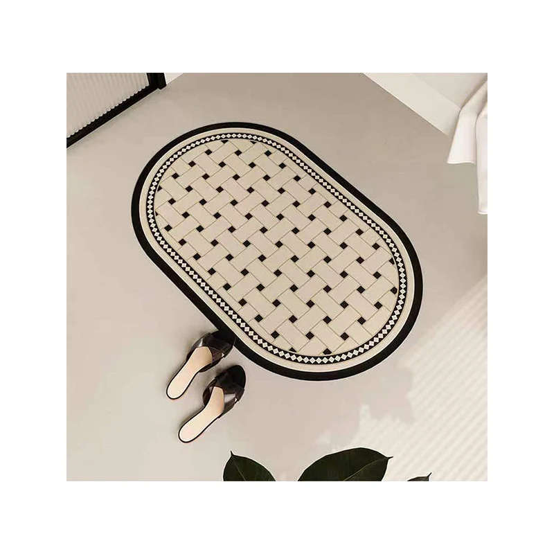 Badezimmermatte aus Technofaser, oval