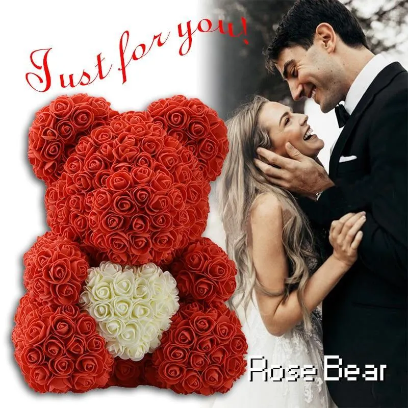 Rosen-Teddybär mit Herz | Skanto