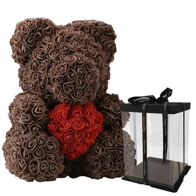 Rosen-Teddybär mit Herz | Skanto
