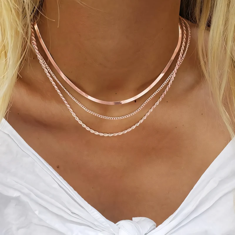 Skanto | 3-teiliges klassisches Halsketten-Choker-Set