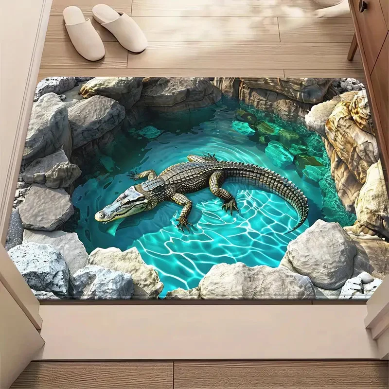 Badezimmermatte aus Kieselgur mit 3D-Muster