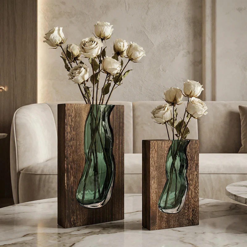 Nordische Vase mit Naturkante Skanto