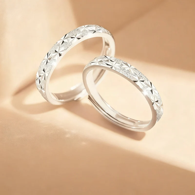 Sternring für Paare, geometrisches Design
