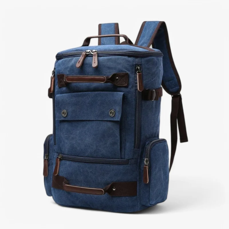 Skanto | TIMECARRY – Vintage Canvas Rucksack mit Laptopfach