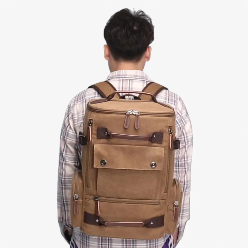 Skanto | TIMECARRY – Vintage Canvas Rucksack mit Laptopfach