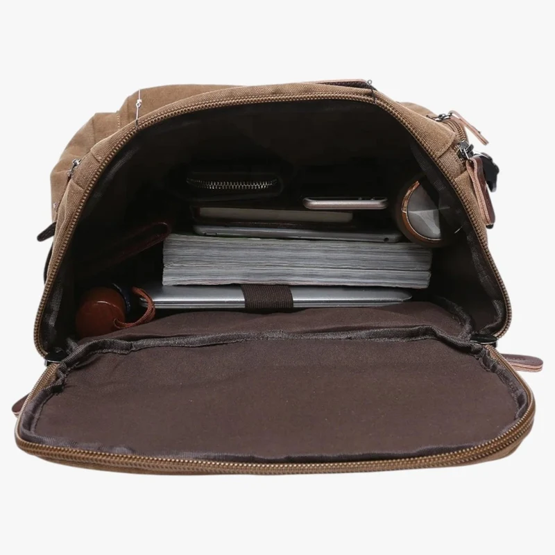 Skanto | TIMECARRY – Vintage Canvas Rucksack mit Laptopfach