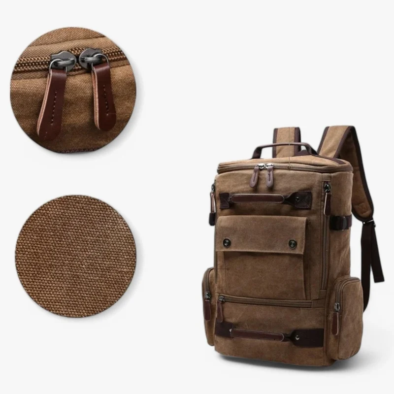 Skanto | TIMECARRY – Vintage Canvas Rucksack mit Laptopfach